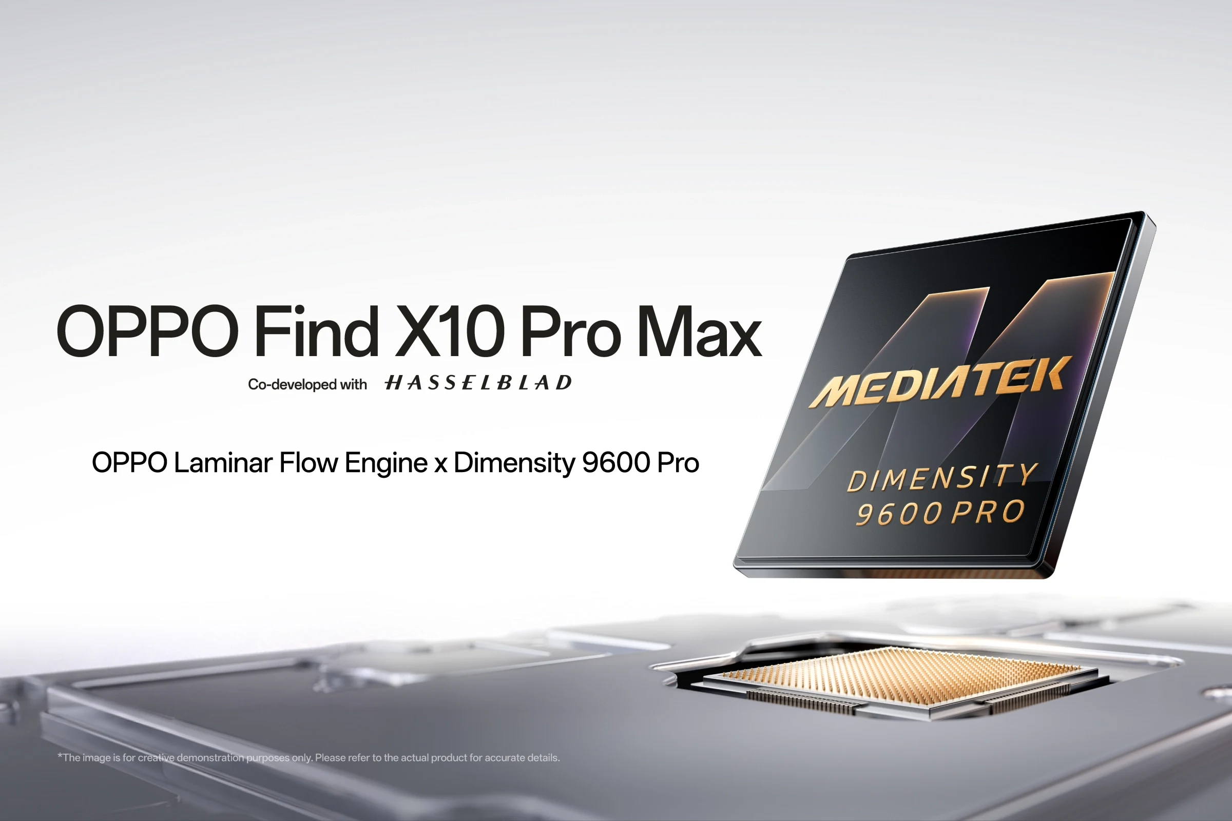 گرافیک رسمی اوپو برای معرفی تراشهٔ Dimensity 9600 Pro در Find X10 Pro Max