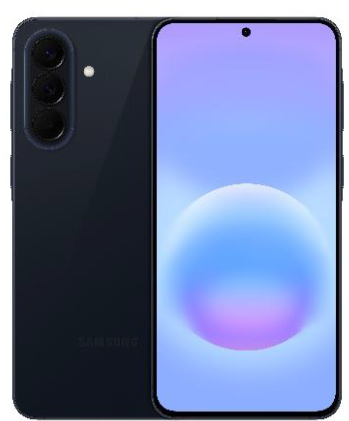 نمای کامل جلو و پشت گوشی Samsung Galaxy A57 5G در تصویر رسمی سامسونگ